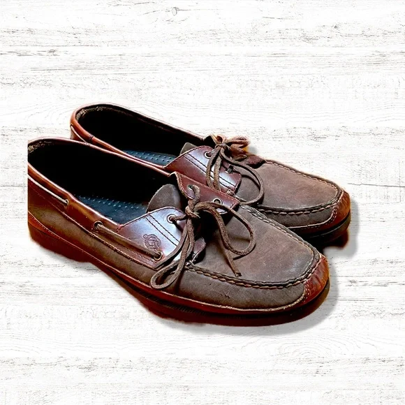 Dexter Vintage Men’s Leather and Suede Deck/Boat Shoes Size 12
